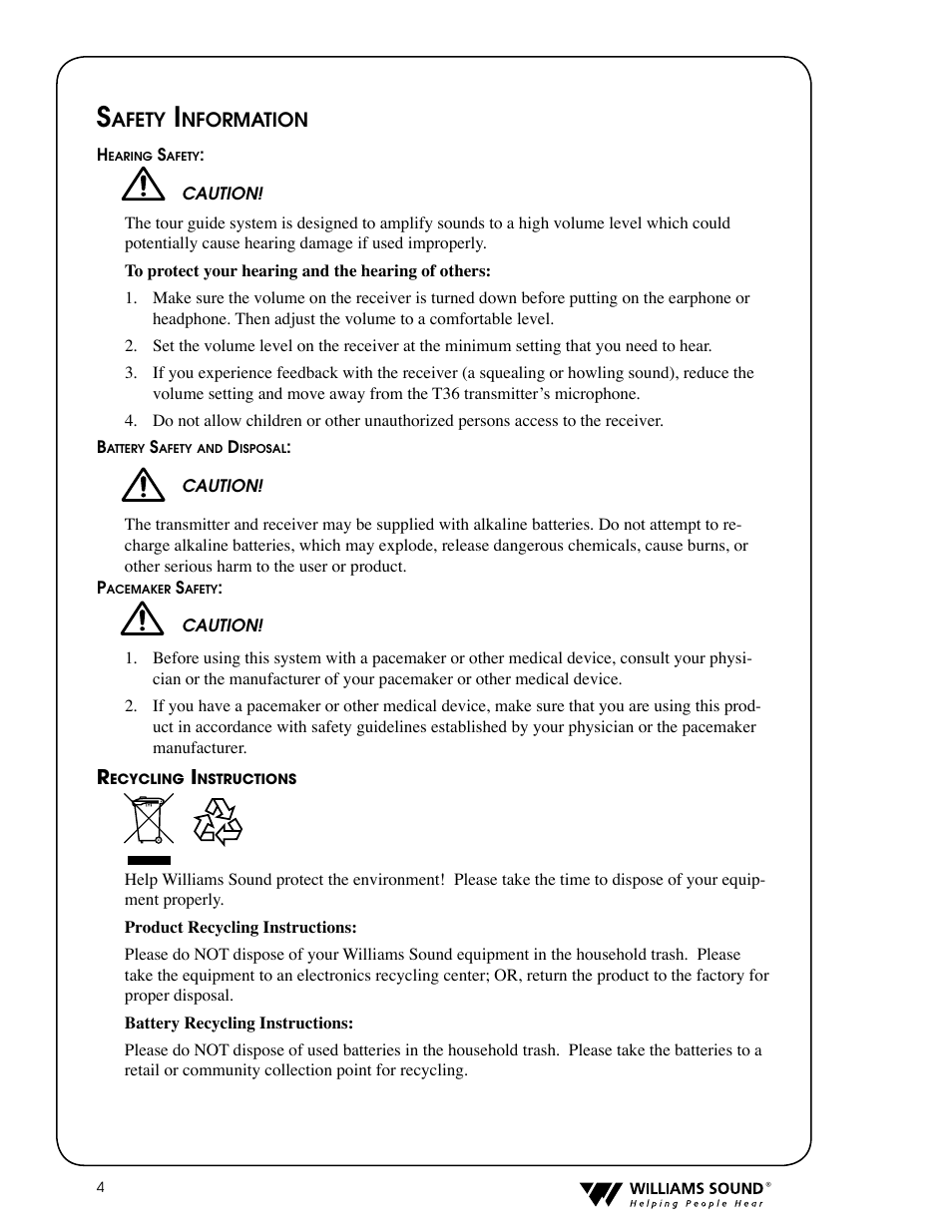 Williams Sound PPA T36 User Manual | Page 4 / 20