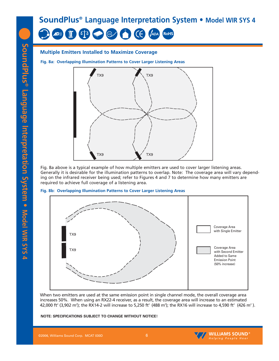 Soundplus, Language interpr etation system, Language interpretation system | Model wir sys 4 | Williams Sound Language Interpretation System WIR SYS 4 User Manual | Page 6 / 12