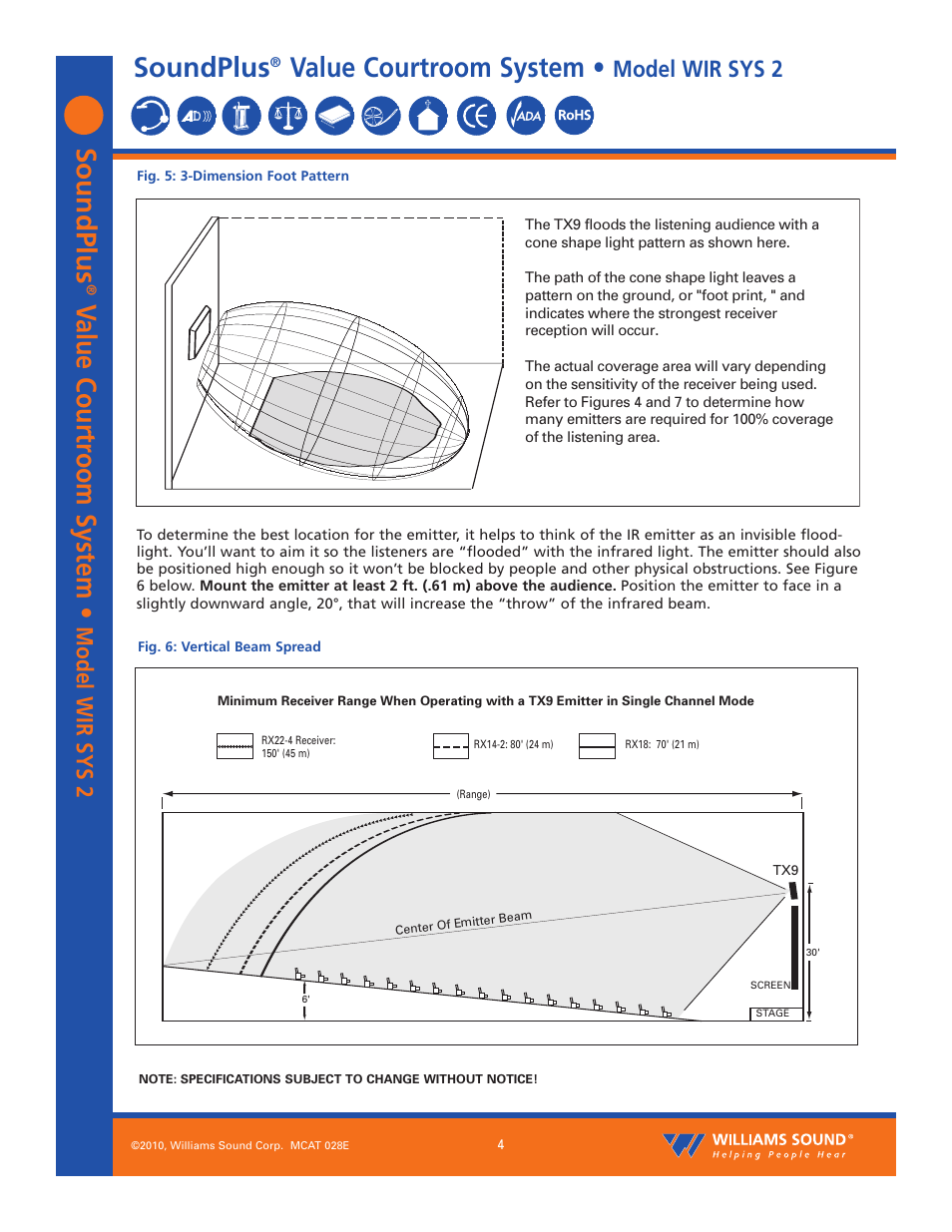Soundplus, Value courtroom system | Williams Sound SoundPlus Value Courtroom System WIR SYS 2 User Manual | Page 4 / 12