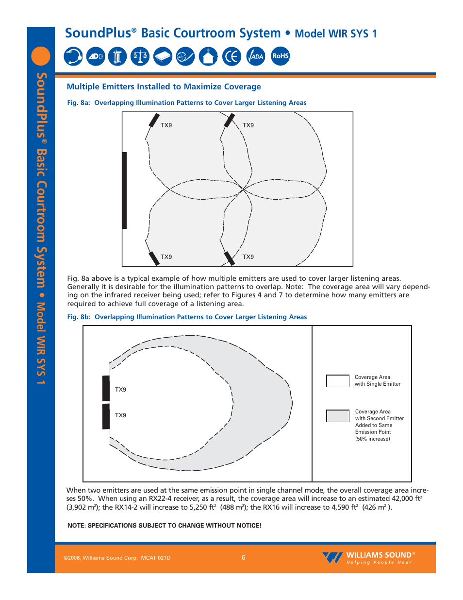 Soundplus, Basic courtr oom system, Basic courtroom system | Model wir sys 1 | Williams Sound SoundPlus Basic Courtroom System WIR SYS 1 User Manual | Page 6 / 10