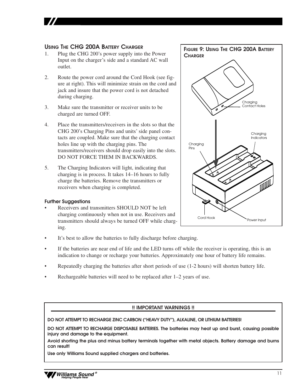 Williams Sound CFM 400 User Manual | Page 10 / 19