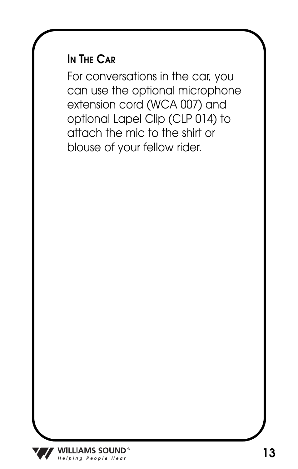 Williams Sound POCKETALKER PKT D1 User Manual | Page 13 / 80