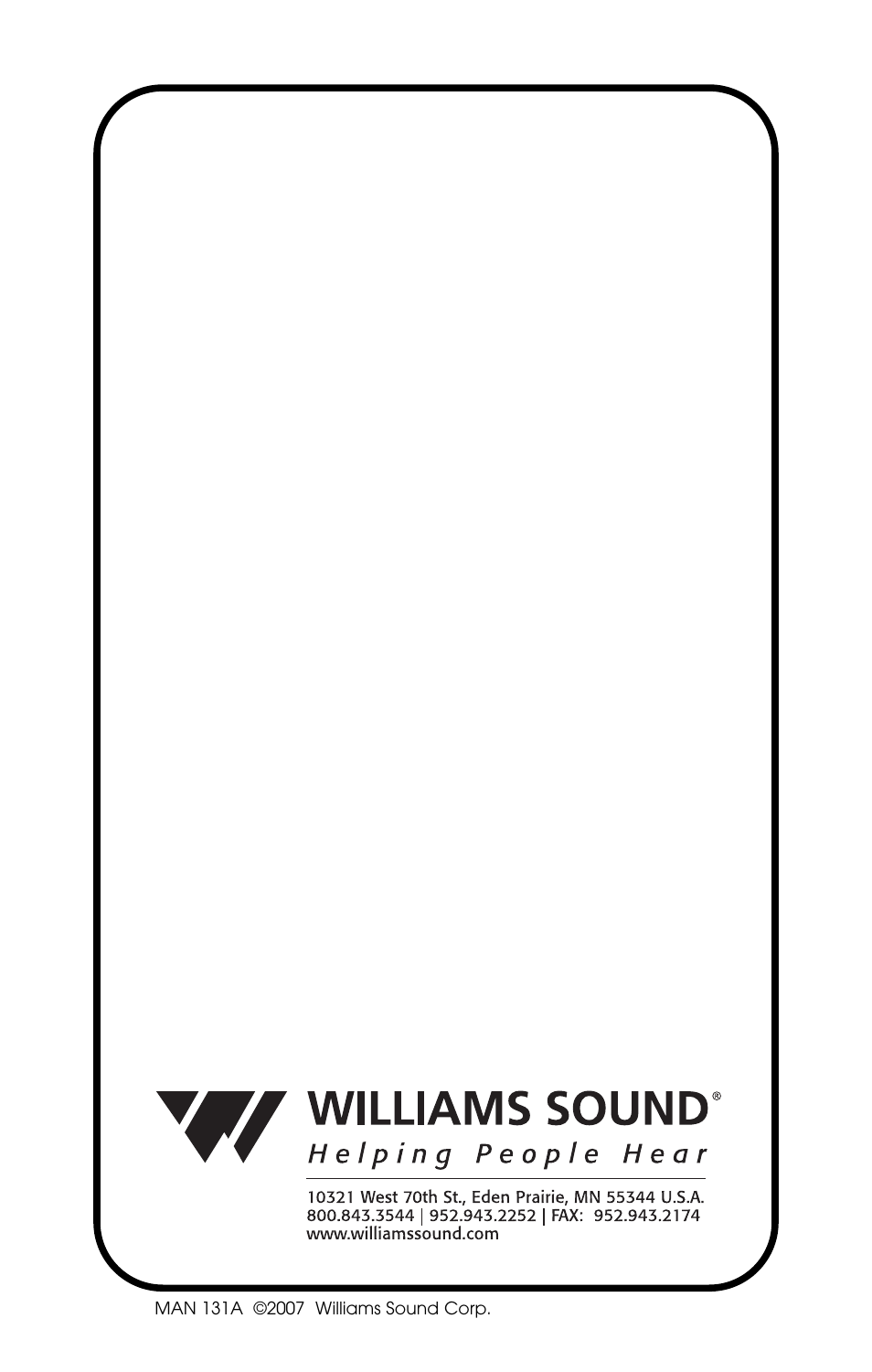 Williams Sound POCKETALKER PKT D1 User Manual | Page 80 / 80