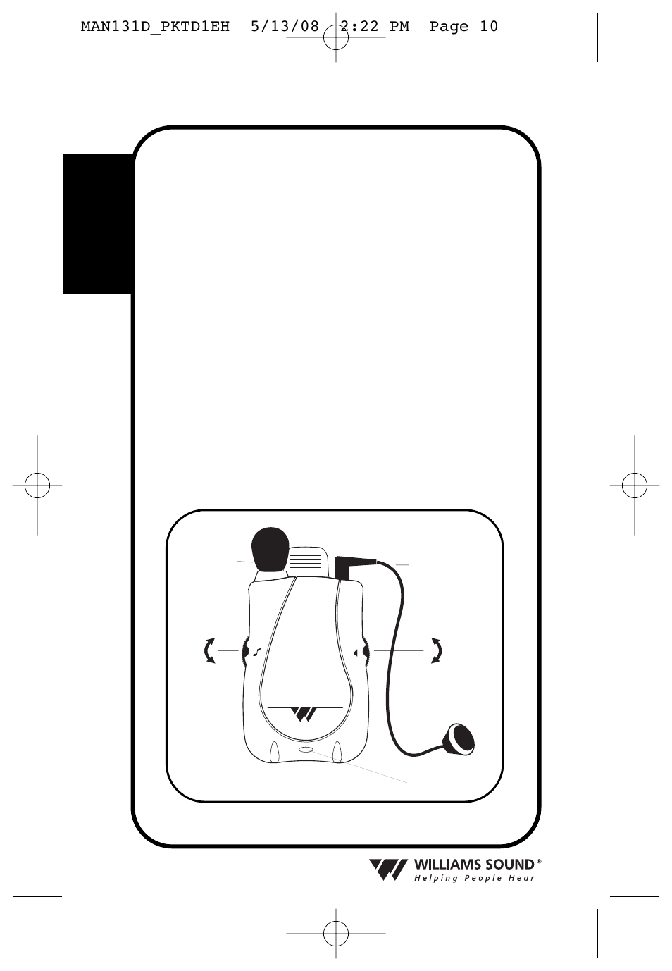 Pocketalker, Ultra: front view, Nglish | Williams Sound PKT D1 User Manual | Page 10 / 80