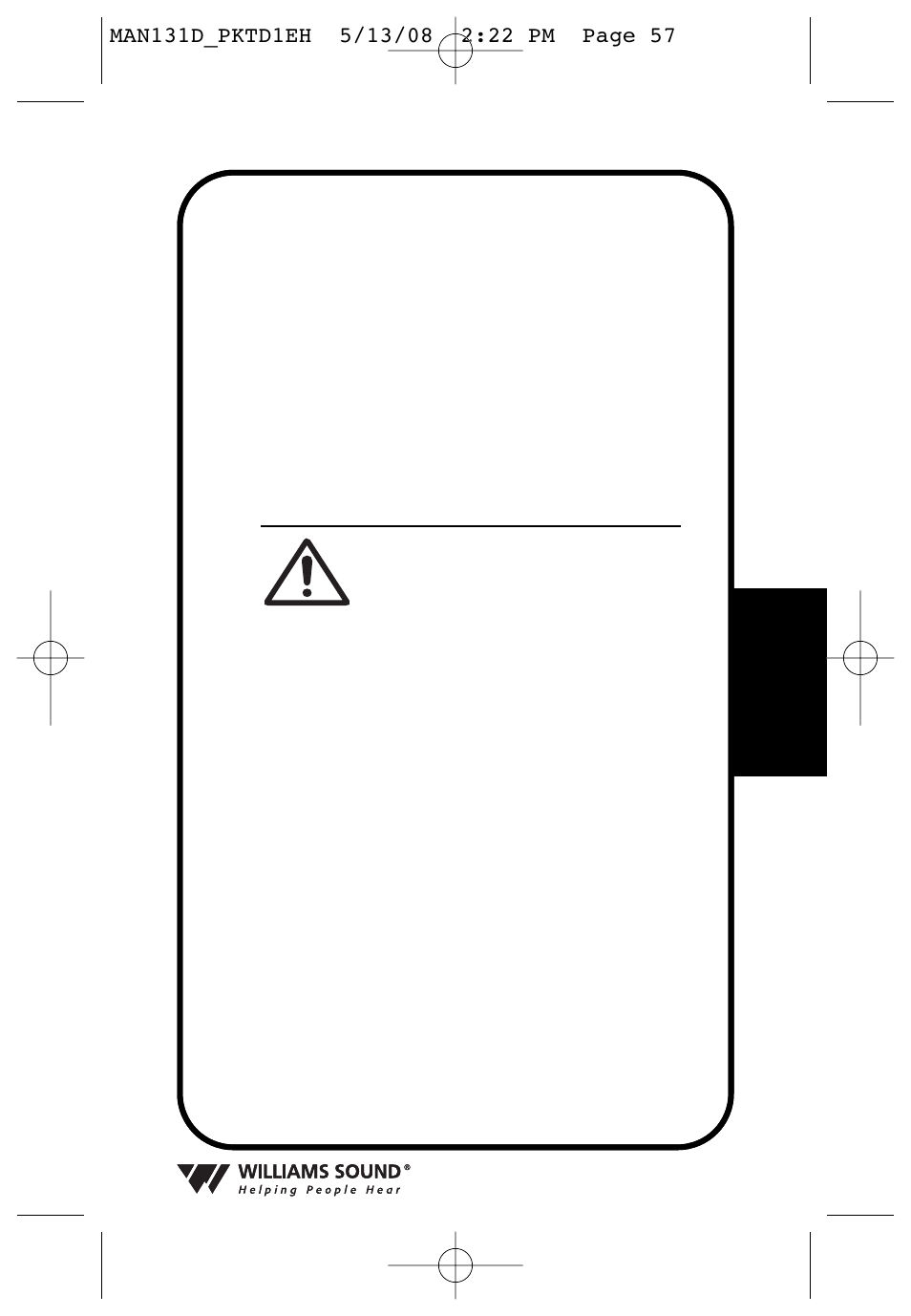 Attention | Williams Sound PKT D1 User Manual | Page 57 / 80