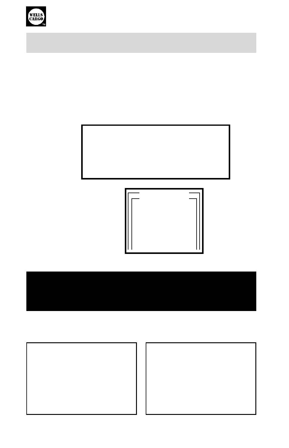 Caution - low clearance, Wells cargo, Labels - instructions - warnings | Owner’s manual, Warning | Wells Fargo Automobile Accessories User Manual | Page 6 / 28