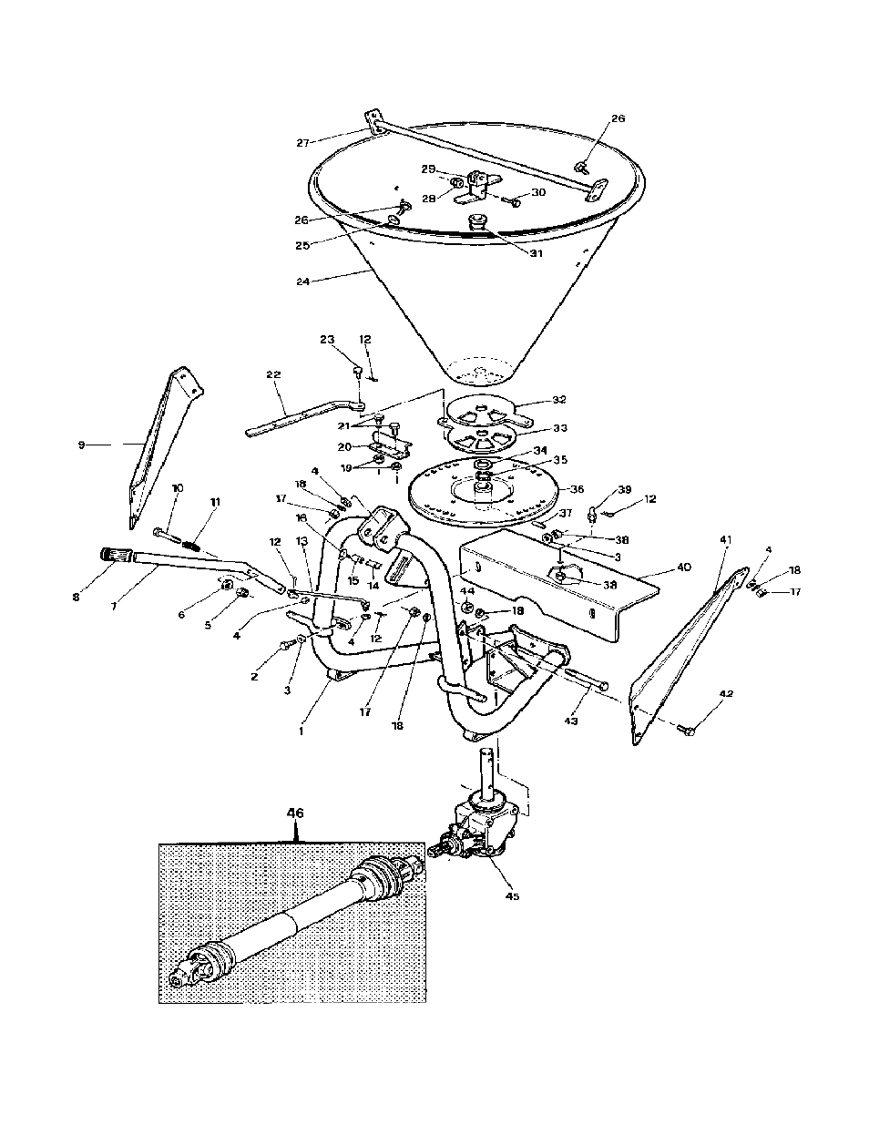 Exploded parts drawing for cs series spreaders | Worksaver CS-694 User Manual | Page 8 / 12