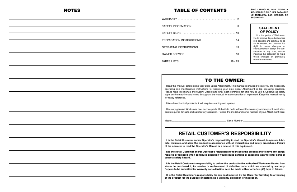 Worksaver GLB-330 User Manual | Page 2 / 25