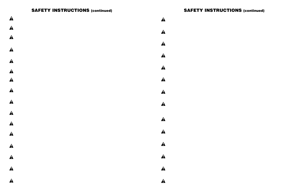 Safety instructions, Continued) | Worksaver PLR-48 User Manual | Page 7 / 15