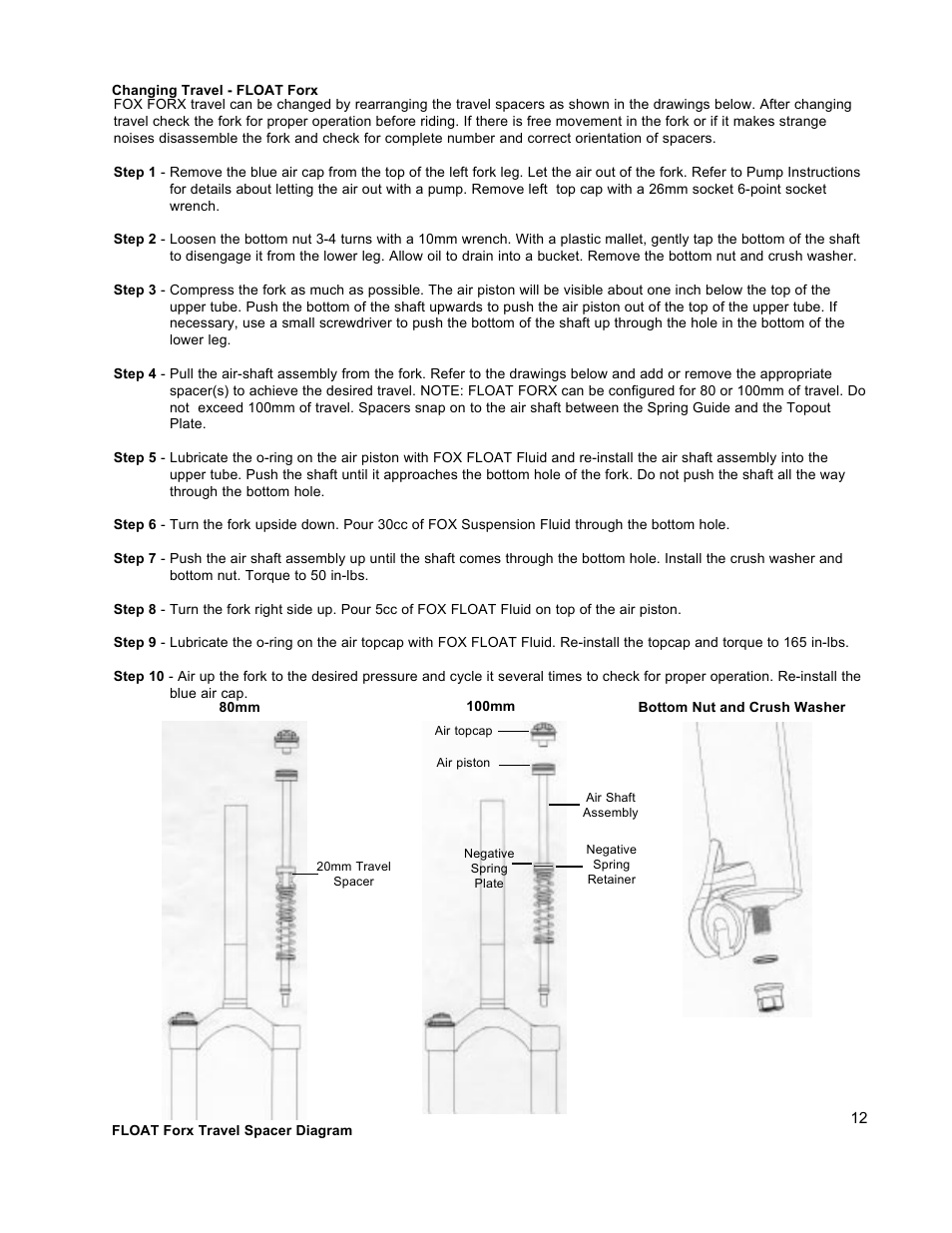 WTB FLOAT 100RL User Manual | Page 12 / 16