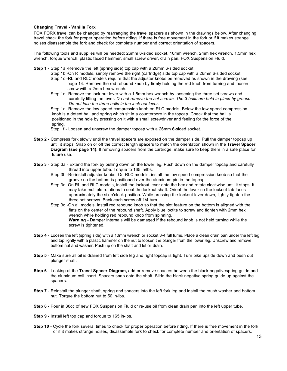 WTB FLOAT 100RL User Manual | Page 13 / 16