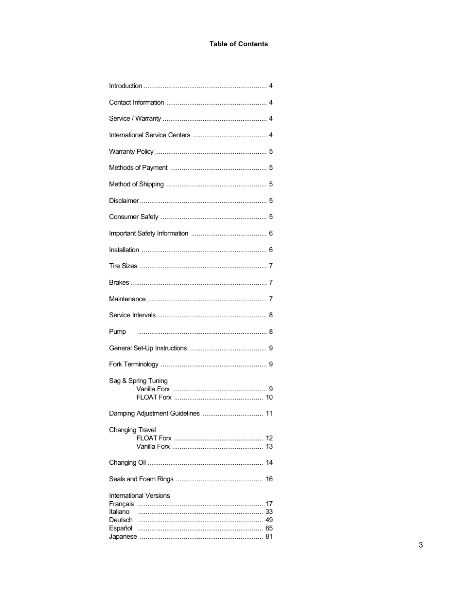 WTB FLOAT 100RL User Manual | Page 3 / 16