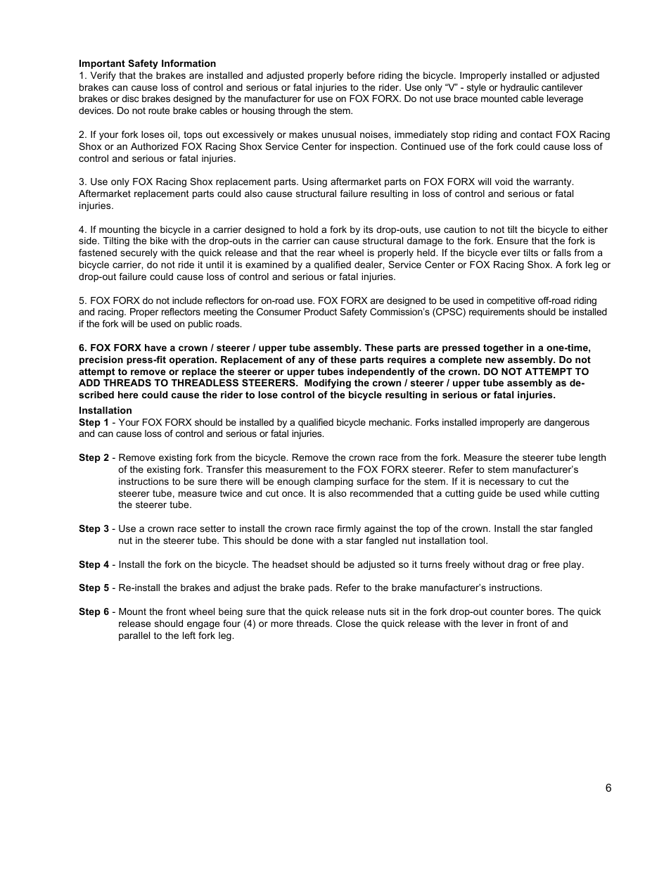 WTB FLOAT 100RL User Manual | Page 6 / 16