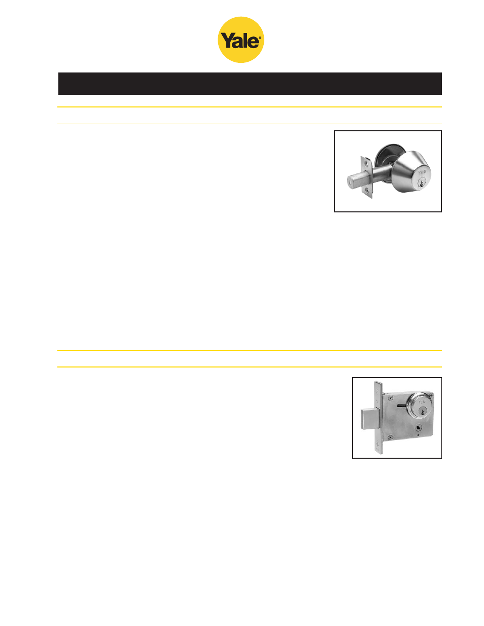 Auxiliary locks | Yale 400 4400 User Manual | Page 15 / 36