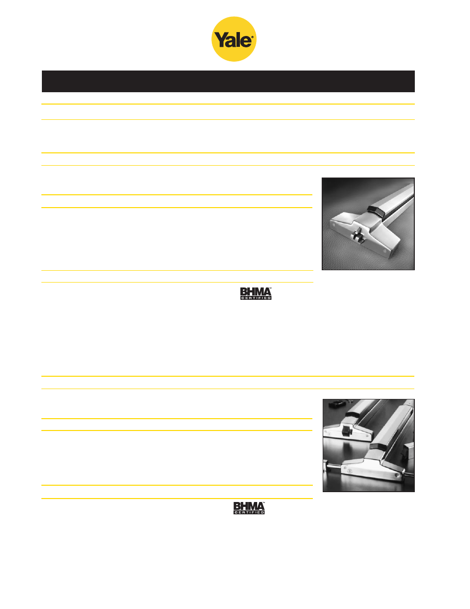 Exit devices | Yale 400 4400 User Manual | Page 22 / 36