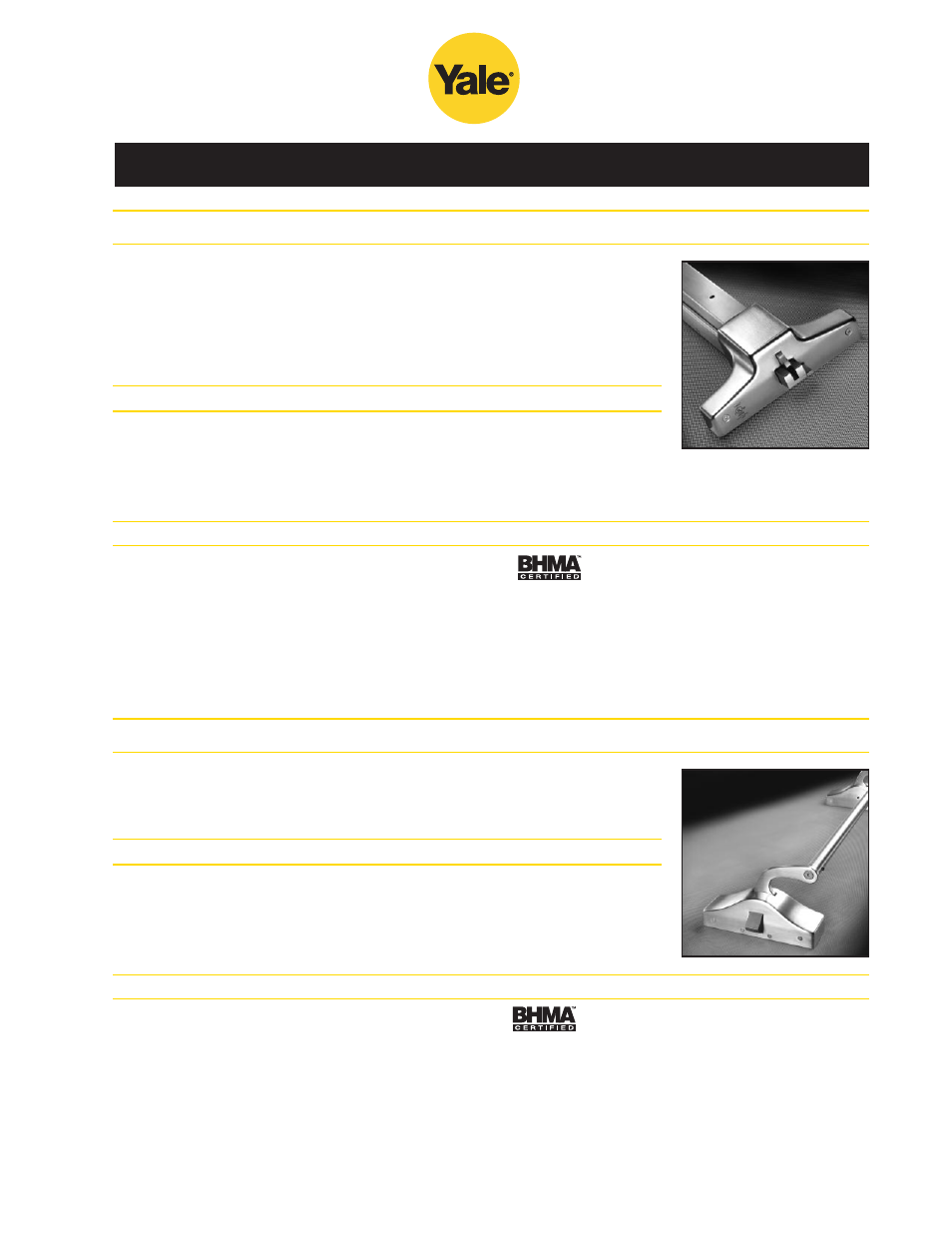 Exit devices | Yale 400 4400 User Manual | Page 23 / 36