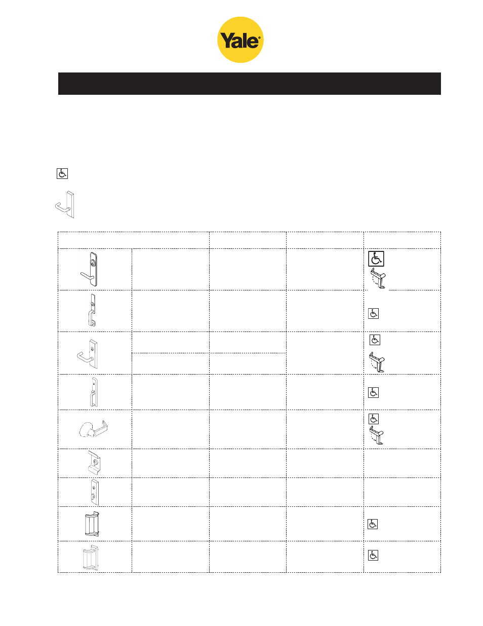 Exit device trim | Yale 400 4400 User Manual | Page 25 / 36