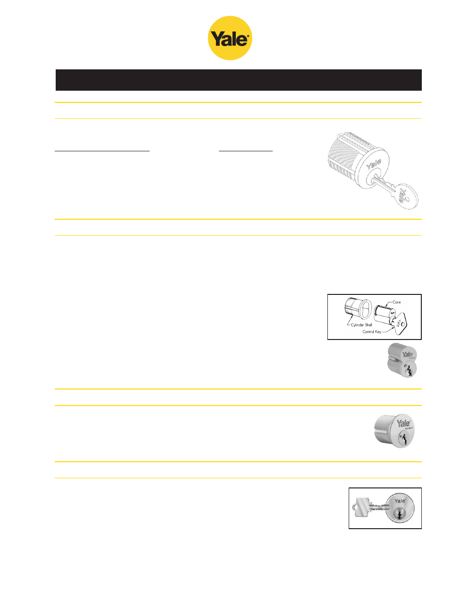 Cylinders and keying/security cylinders | Yale 400 4400 User Manual | Page 27 / 36