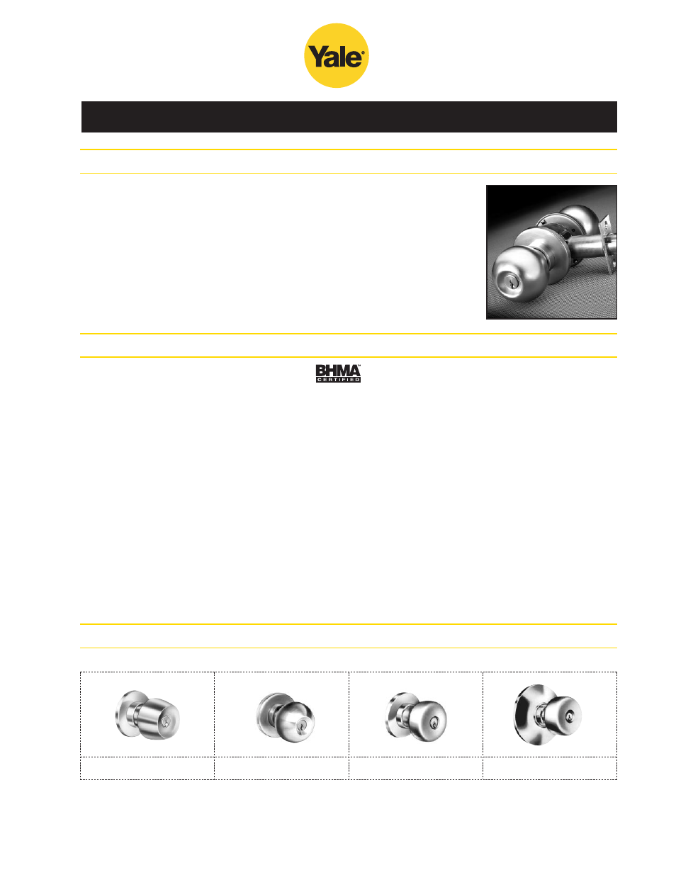 Cylindrical locksets | Yale 400 4400 User Manual | Page 7 / 36