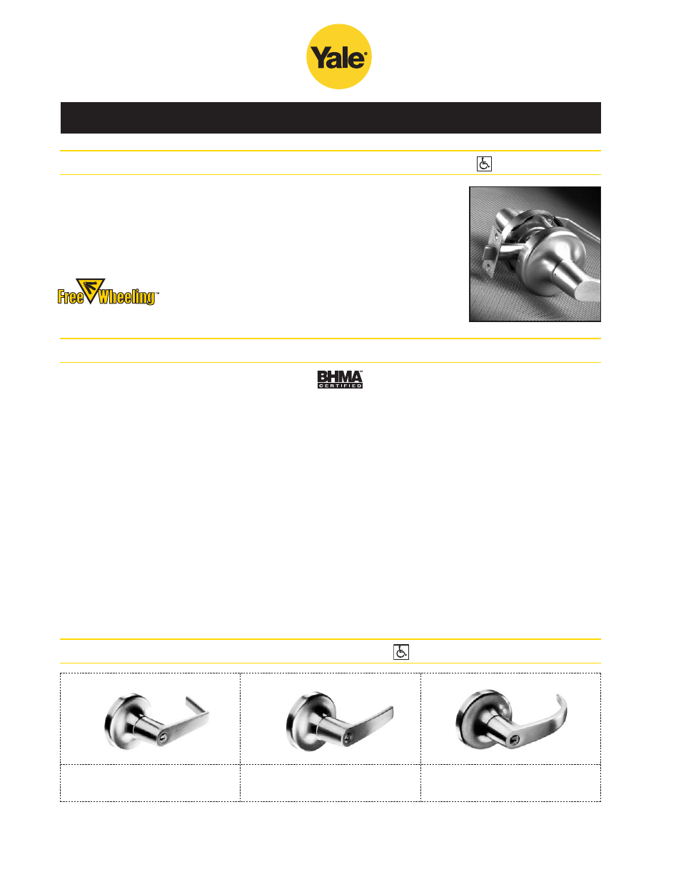 Cylindrical locksets | Yale 400 4400 User Manual | Page 8 / 36