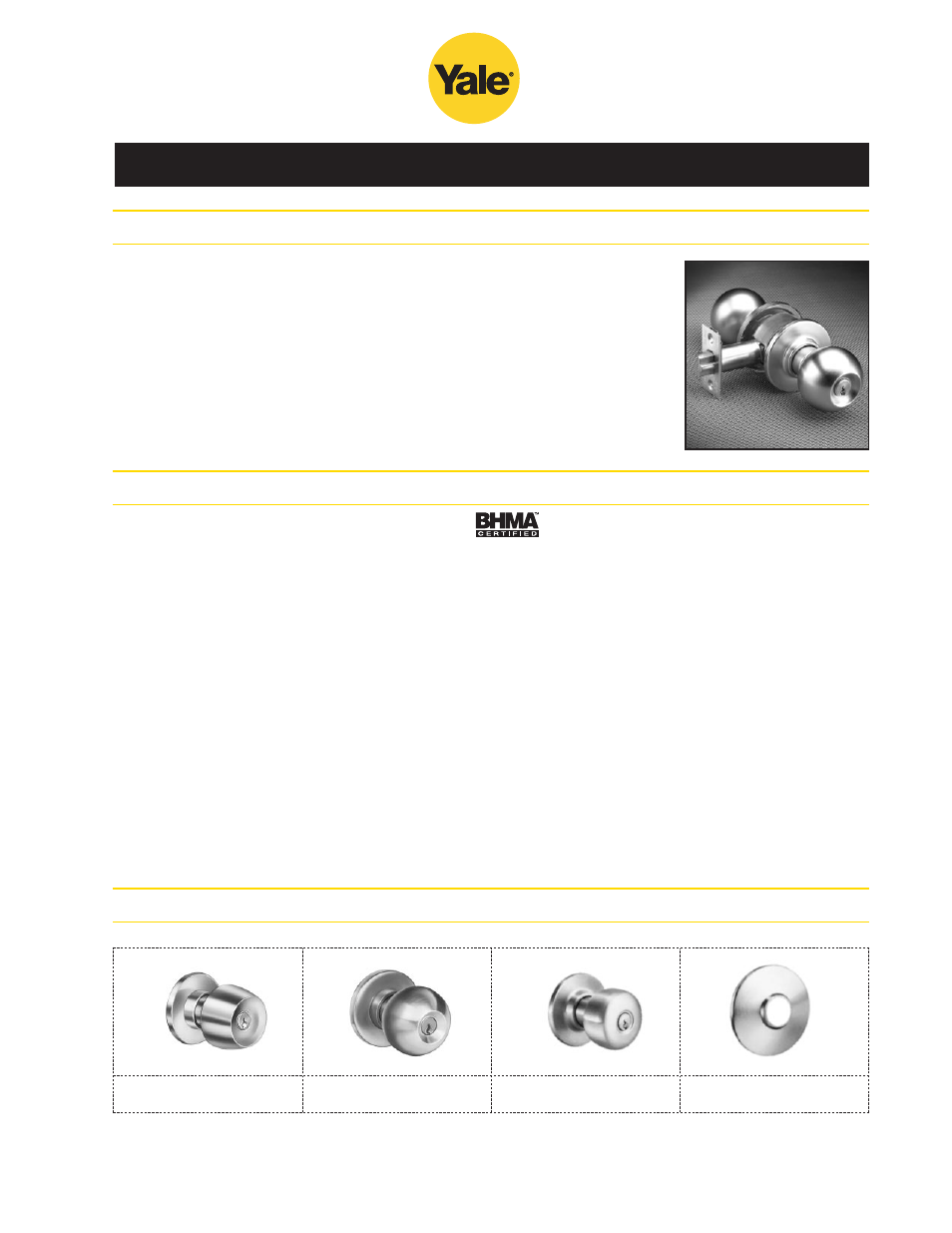 Cylindrical locksets | Yale 400 4400 User Manual | Page 9 / 36