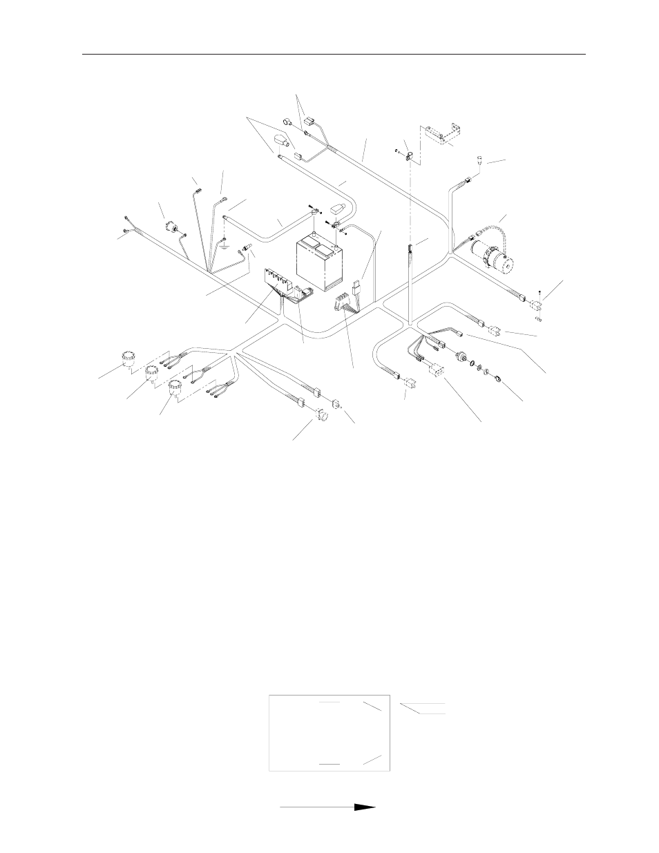 Wire harness, Item part no. qty. description, Mower front | YAZOO KEES ZHDD61270 User Manual | Page 38 / 42