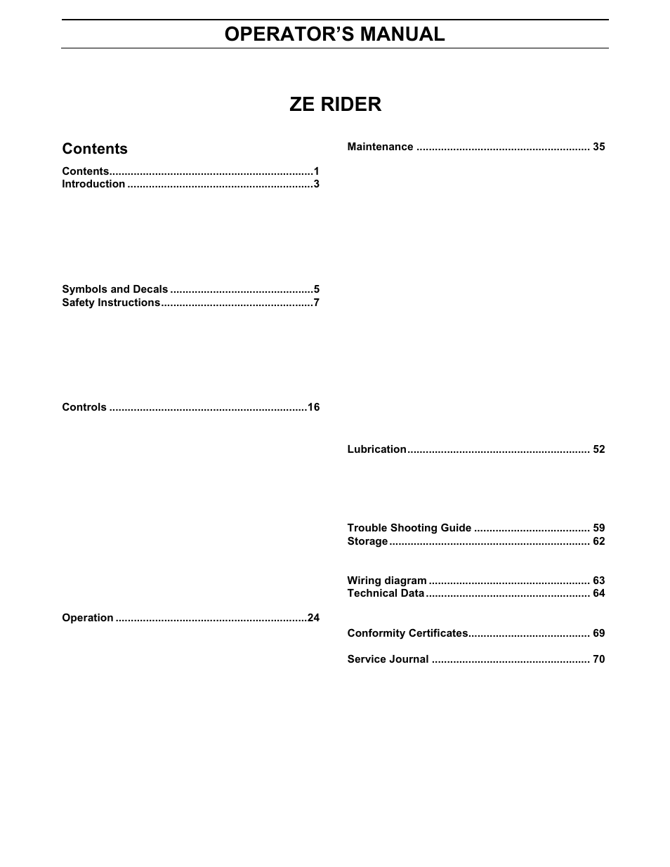 Yazoo/Kees 968999701/ZEKH52240 User Manual | Page 3 / 80