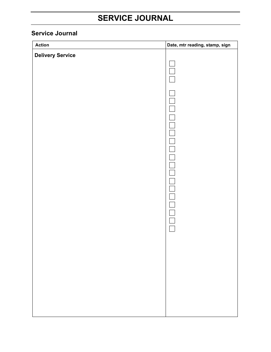 Service journal | Yazoo/Kees 968999701/ZEKH52240 User Manual | Page 72 / 80