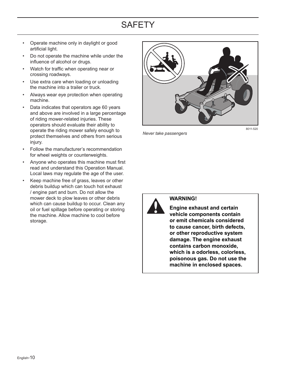 Safety | Yazoo/Kees 968999727 User Manual | Page 10 / 76
