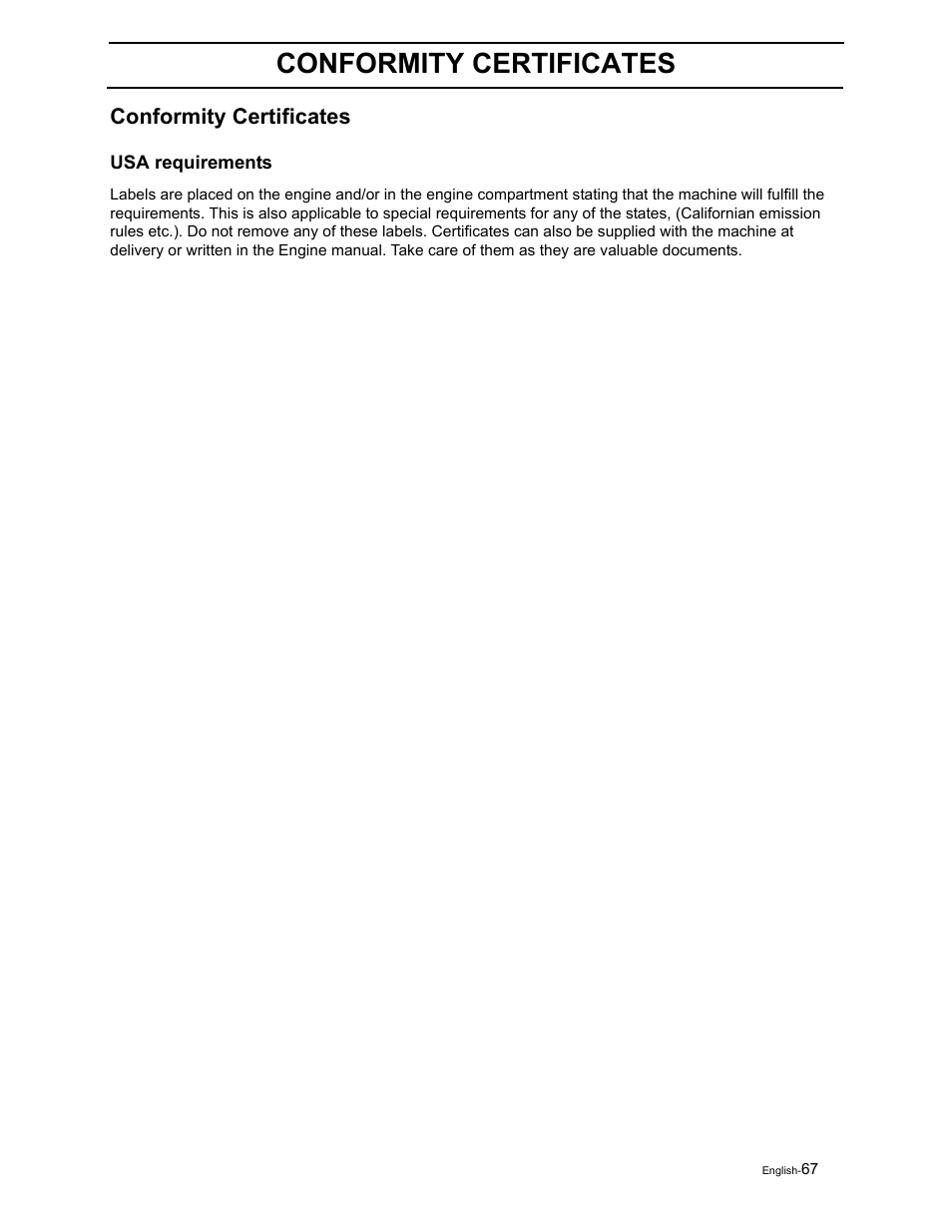 Conformity certificates | Yazoo/Kees ZEKW42170 User Manual | Page 69 / 80