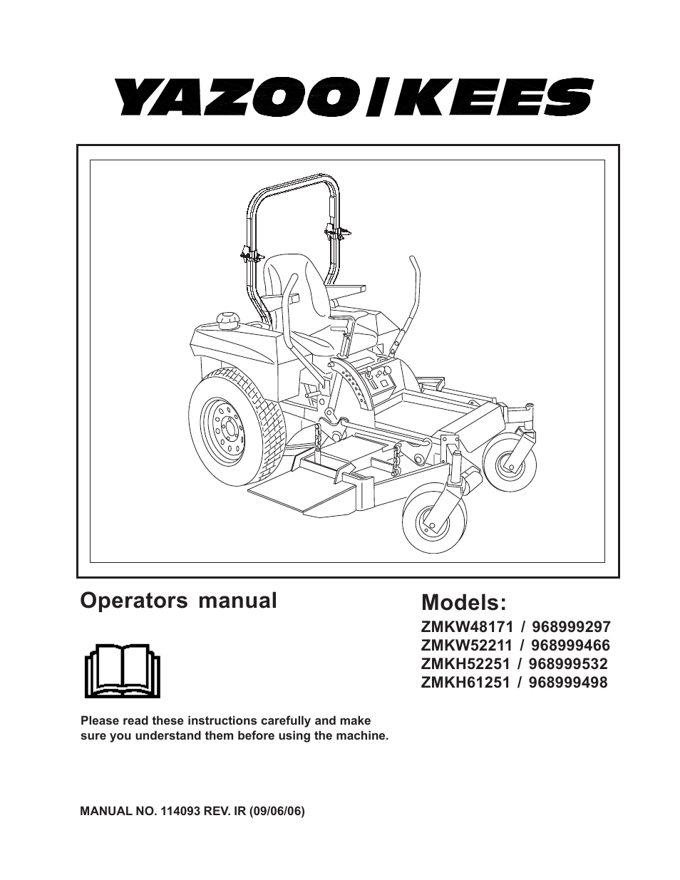 Yazoo/Kees ZMKW48171 / 968999297 User Manual | 30 pages