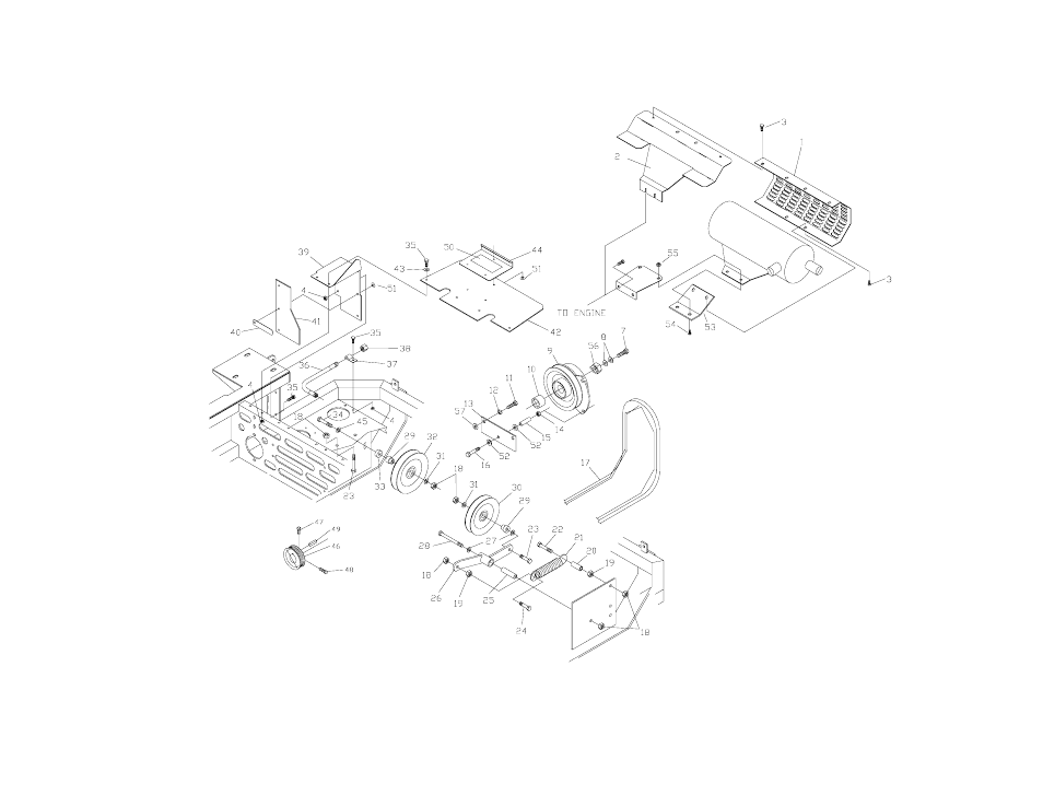 Engine deck assembly (kawasaki) | Yazoo/Kees ZKHP52233 User Manual | Page 16 / 26