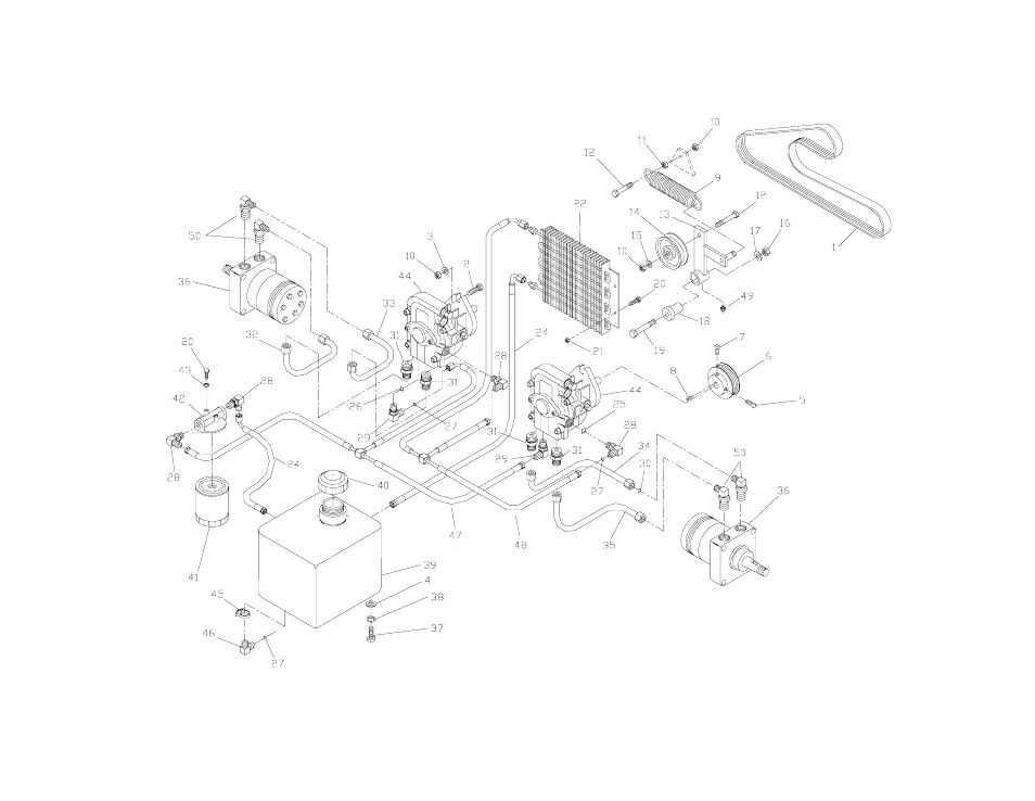 Hydraulic assembly | Yazoo/Kees ZKHP52233 User Manual | Page 4 / 26