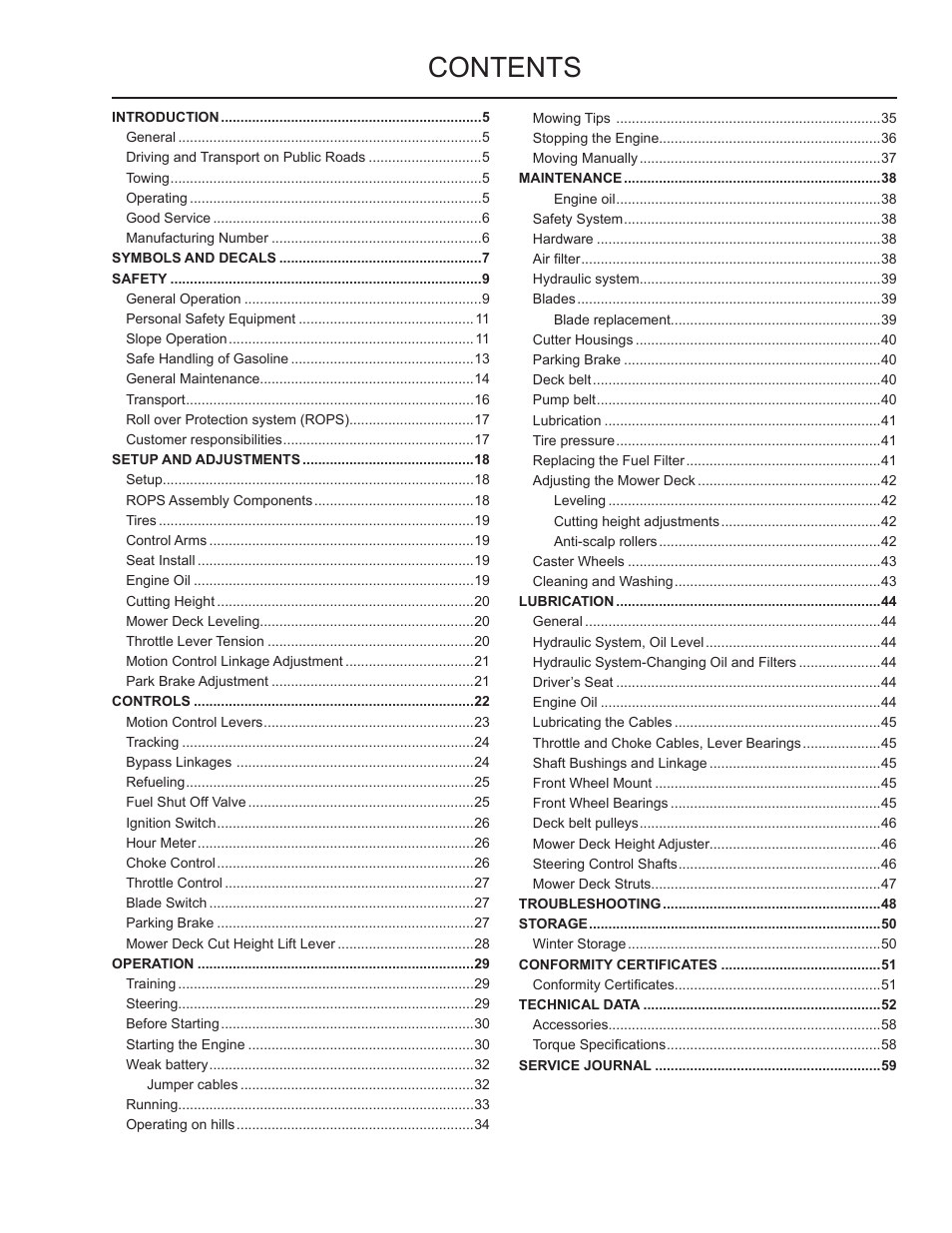 Yazoo/Kees ZMKW48172 User Manual | Page 3 / 68