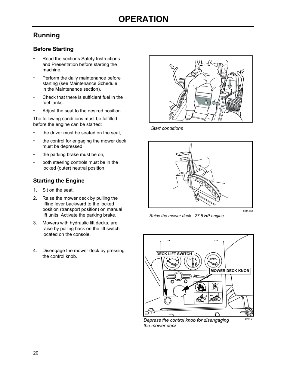Operation, Running | Yazoo/Kees ZHDD61270 User Manual | Page 22 / 64