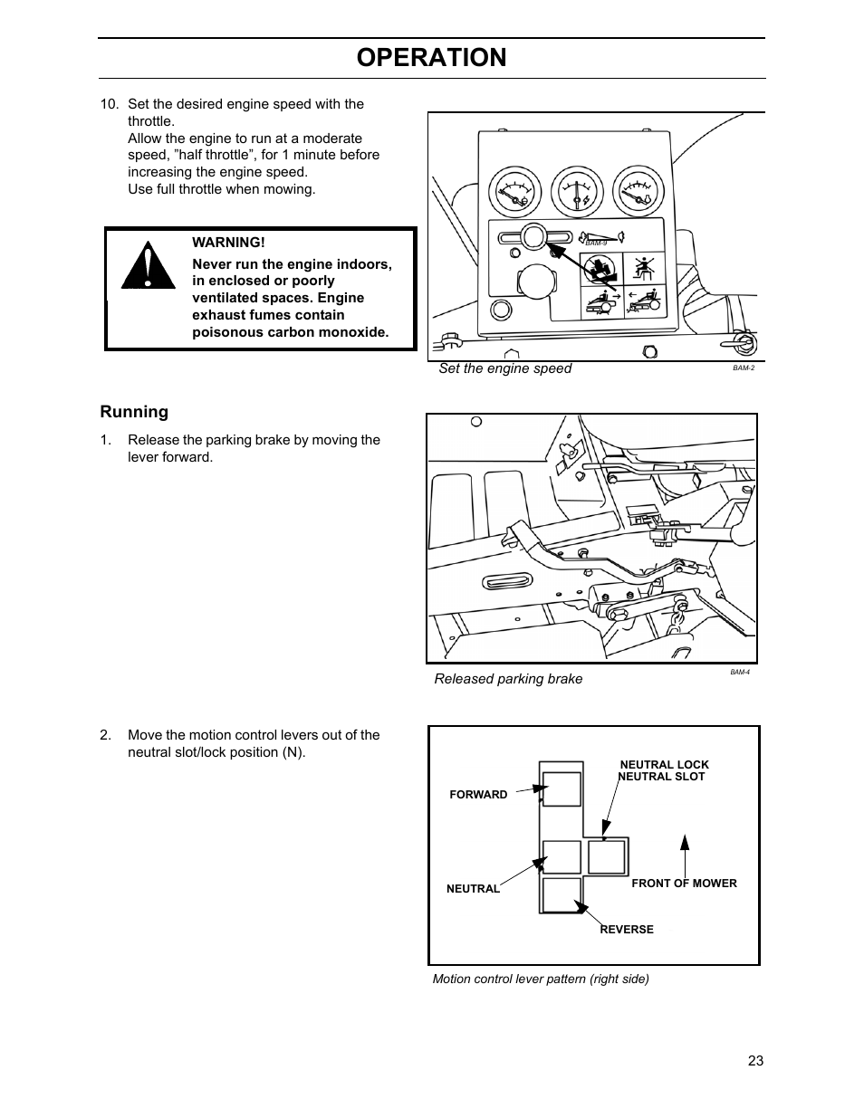 Operation, Running | Yazoo/Kees ZHDD61270 User Manual | Page 25 / 64