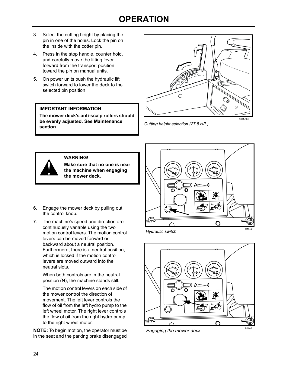 Operation | Yazoo/Kees ZHDD61270 User Manual | Page 26 / 64