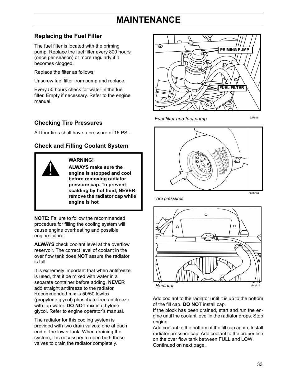 Maintenance | Yazoo/Kees ZHDD61270 User Manual | Page 35 / 64