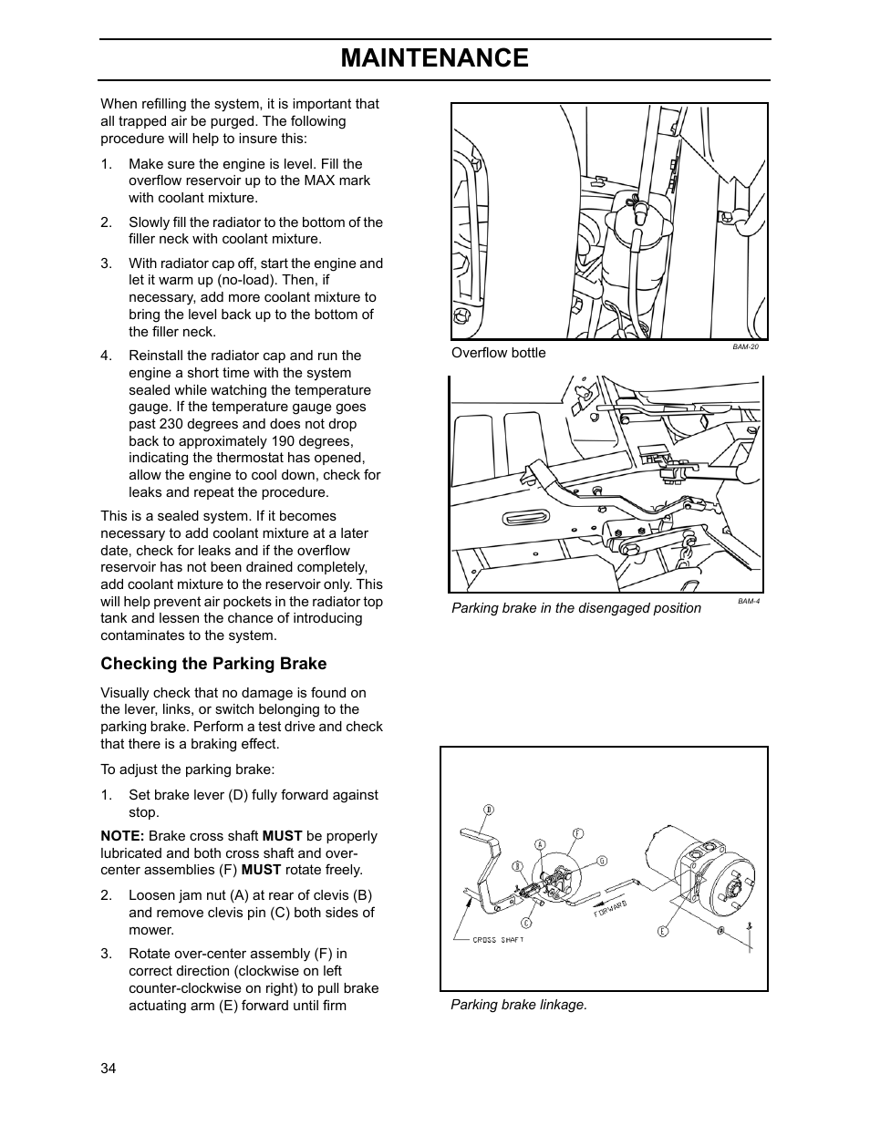 Maintenance | Yazoo/Kees ZHDD61270 User Manual | Page 36 / 64