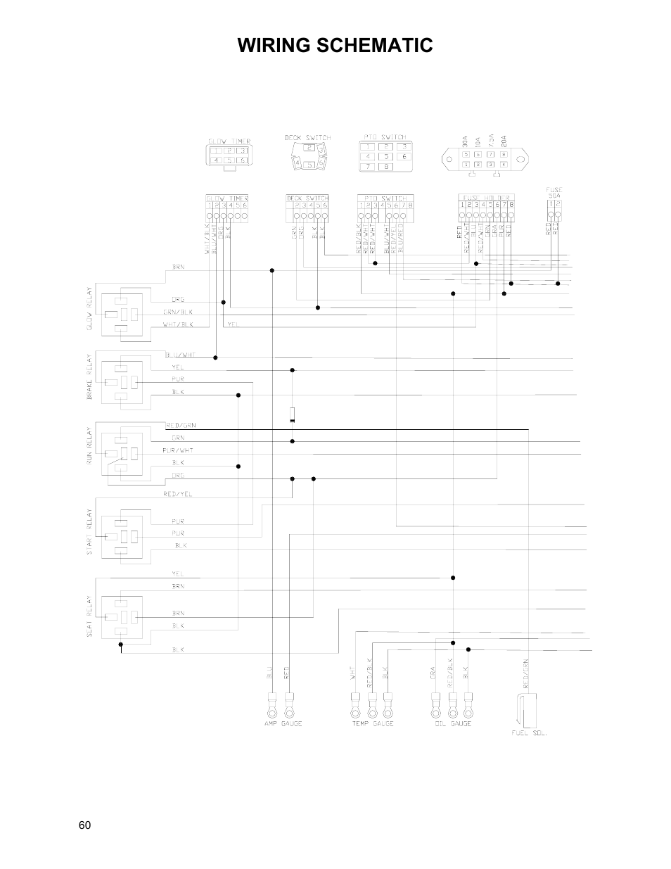 Wiring schematic | Yazoo/Kees ZHDD61270 User Manual | Page 62 / 64