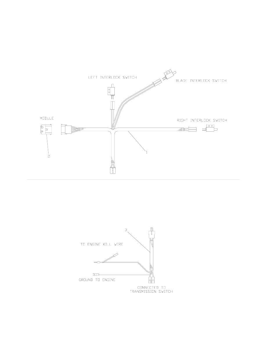 Upper handle wiring harness, Ground harness, kawasaki | Yazoo/Kees KKW36132 User Manual | Page 22 / 26