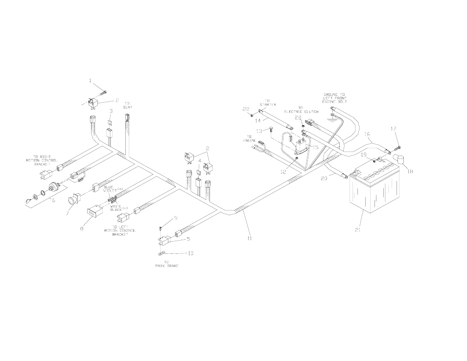 Wiring assembly | Yazoo/Kees ZKW48170 User Manual | Page 18 / 22