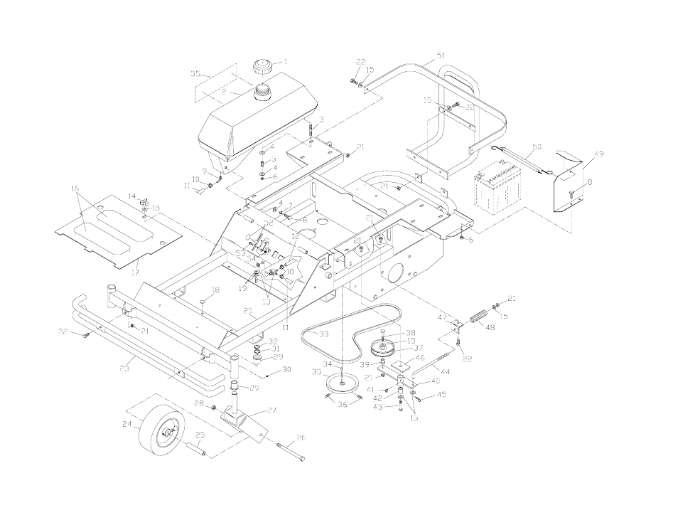 Main frame assembly | Yazoo/Kees ZKW48170 User Manual | Page 6 / 22
