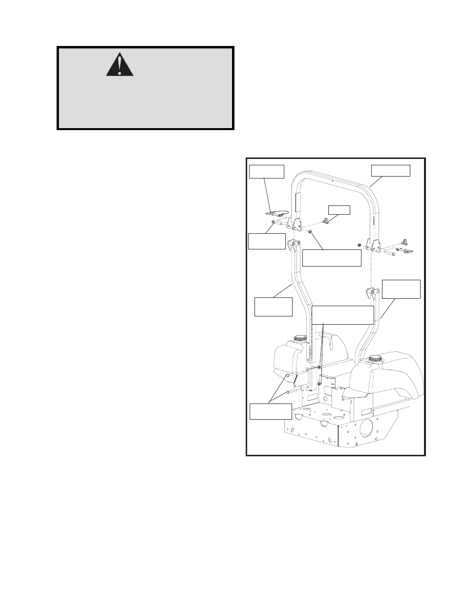 Setup and adjustments, Setup and adjustments setup, Rops assembly (roll over protection system) | Tires | Yazoo/Kees ZVHO61243 / 968999335 User Manual | Page 15 / 30