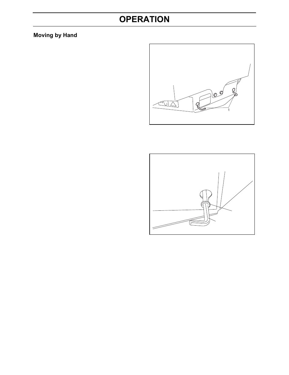 Maintenance, Operation, Moving by hand | Yazoo/Kees ZEKH52240 User Manual | Page 36 / 80