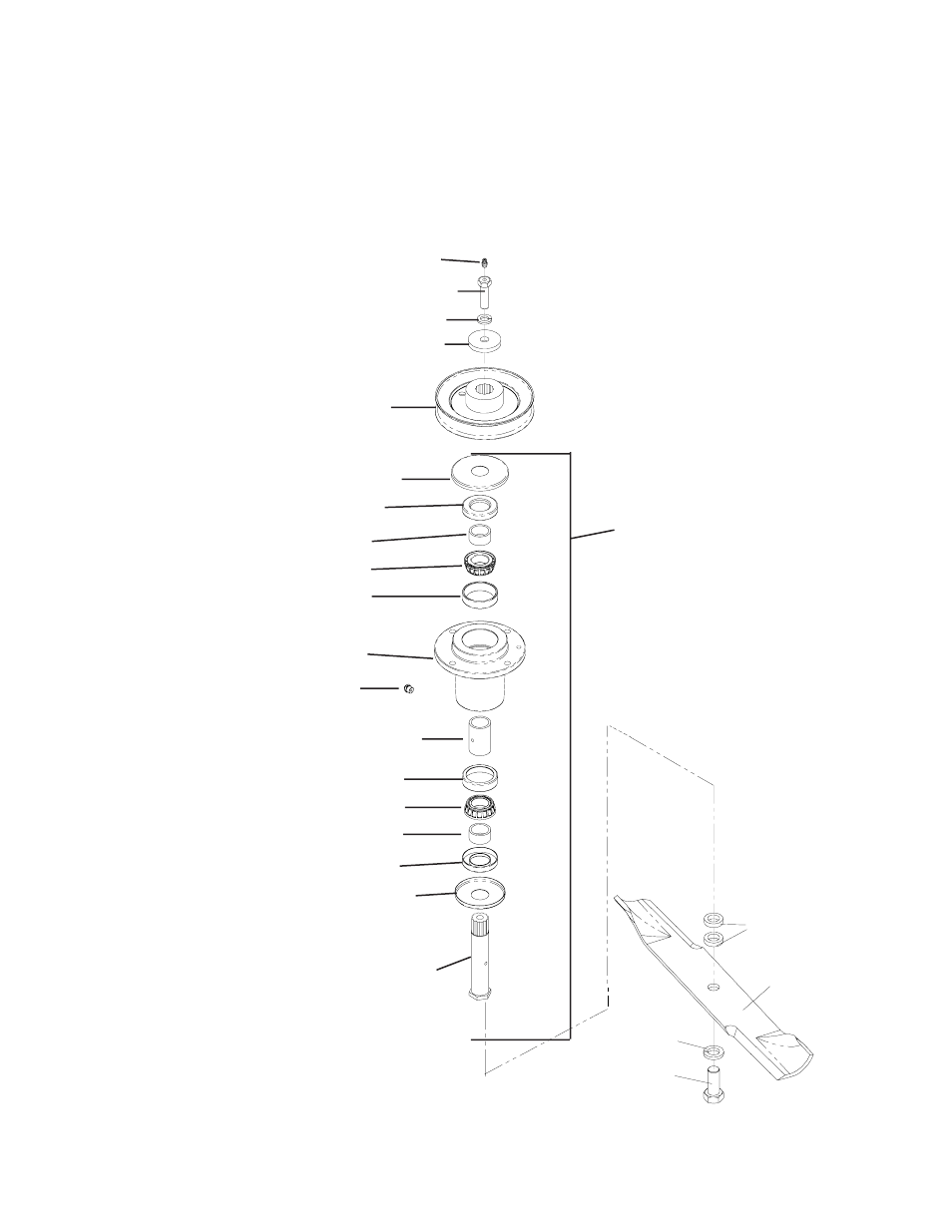Maintenance, Cutter housing spindle assembly, Spindle assembly | Yazoo/Kees KIKW36150 User Manual | Page 17 / 22