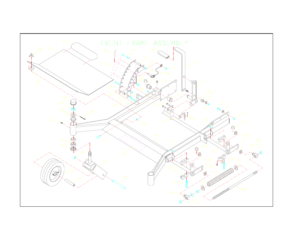 Front frame assembly | Yazoo/Kees ZKH61220 User Manual | Page 16 / 23