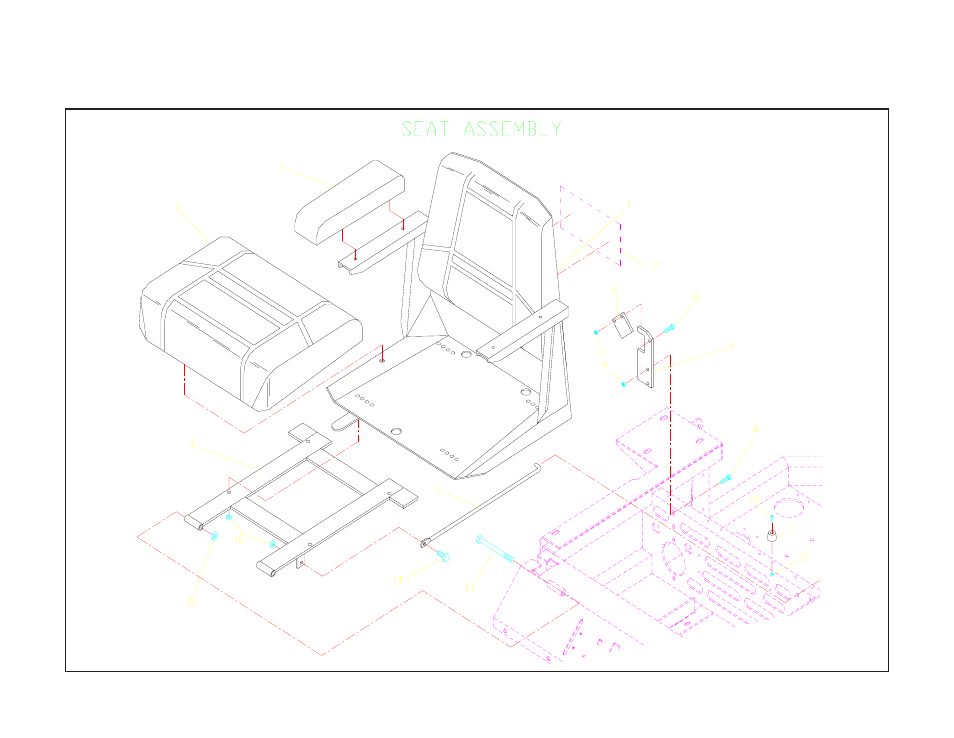Seat assembly | Yazoo/Kees ZKH61220 User Manual | Page 8 / 23