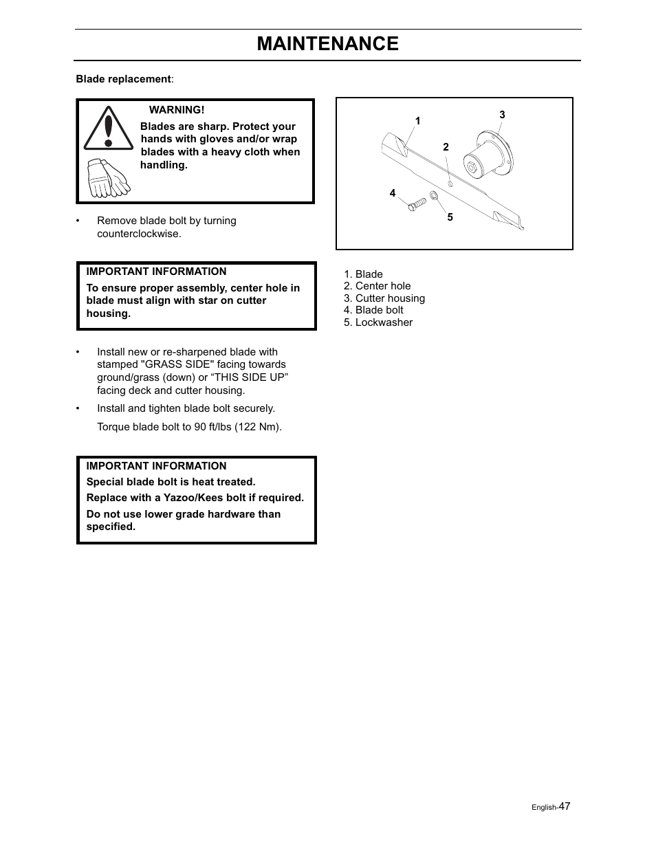 Maintenance | Yazoo/Kees ZVKH61273  EN User Manual | Page 49 / 84
