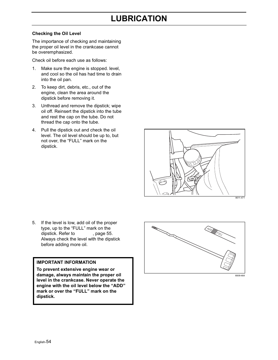 Lubrication | Yazoo/Kees ZVKH61273  EN User Manual | Page 56 / 84